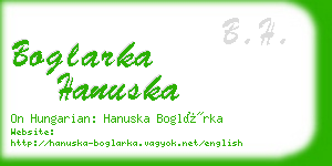 boglarka hanuska business card